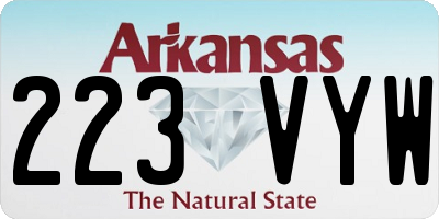 AR license plate 223VYW