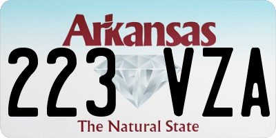 AR license plate 223VZA