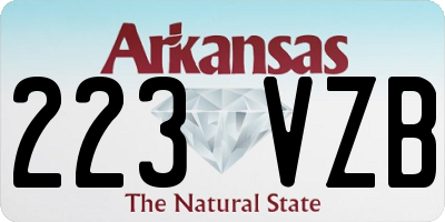 AR license plate 223VZB