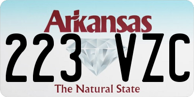 AR license plate 223VZC