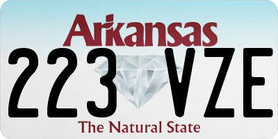 AR license plate 223VZE
