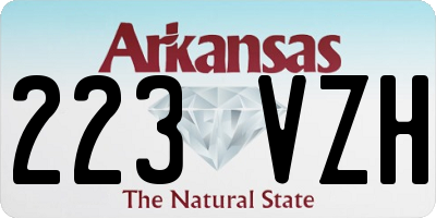 AR license plate 223VZH