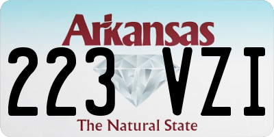 AR license plate 223VZI