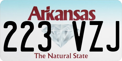 AR license plate 223VZJ