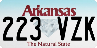AR license plate 223VZK