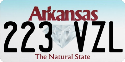 AR license plate 223VZL
