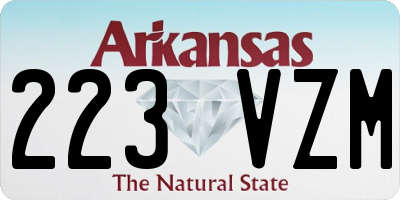 AR license plate 223VZM
