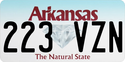 AR license plate 223VZN