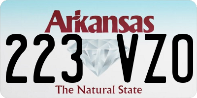 AR license plate 223VZO