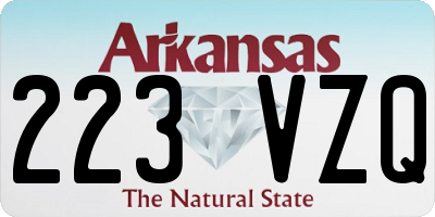 AR license plate 223VZQ