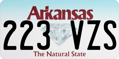 AR license plate 223VZS