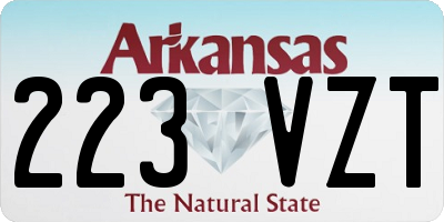 AR license plate 223VZT