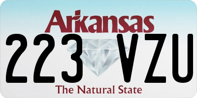 AR license plate 223VZU