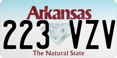 AR license plate 223VZV