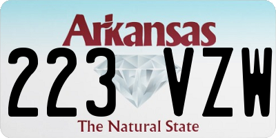 AR license plate 223VZW