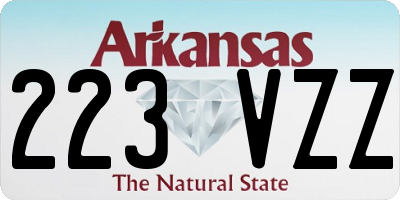 AR license plate 223VZZ