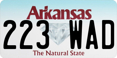 AR license plate 223WAD
