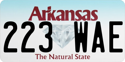 AR license plate 223WAE