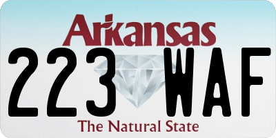 AR license plate 223WAF