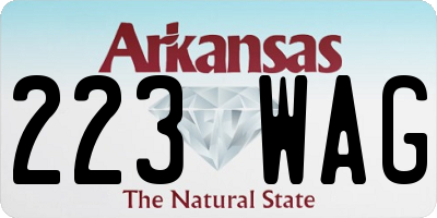 AR license plate 223WAG
