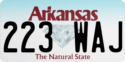 AR license plate 223WAJ