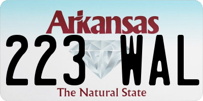 AR license plate 223WAL