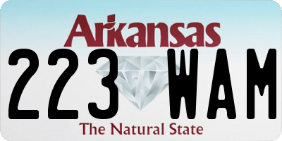 AR license plate 223WAM