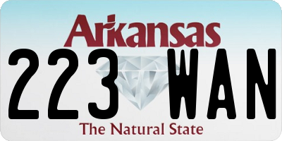AR license plate 223WAN