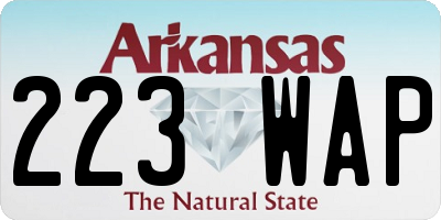 AR license plate 223WAP