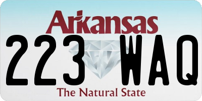AR license plate 223WAQ
