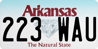 AR license plate 223WAU