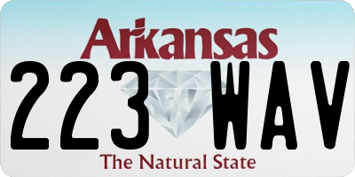 AR license plate 223WAV