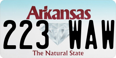AR license plate 223WAW