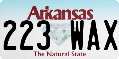 AR license plate 223WAX