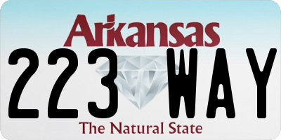 AR license plate 223WAY