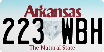 AR license plate 223WBH
