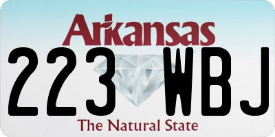 AR license plate 223WBJ