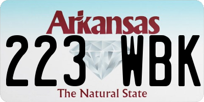 AR license plate 223WBK