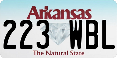 AR license plate 223WBL