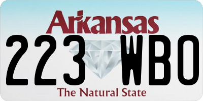 AR license plate 223WBO