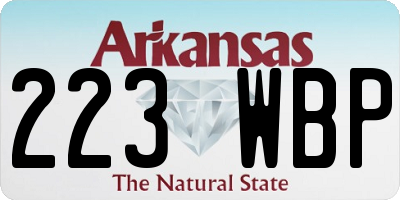 AR license plate 223WBP