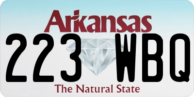 AR license plate 223WBQ