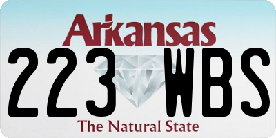 AR license plate 223WBS