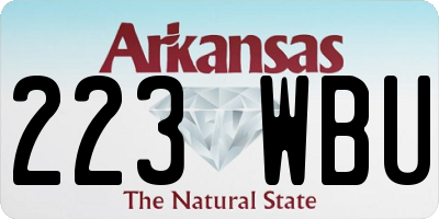 AR license plate 223WBU