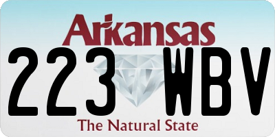 AR license plate 223WBV