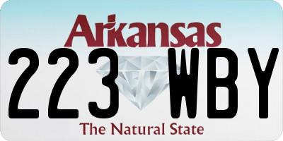 AR license plate 223WBY