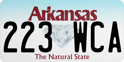AR license plate 223WCA