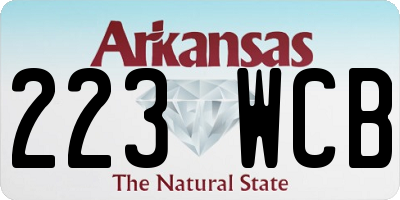 AR license plate 223WCB