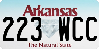 AR license plate 223WCC