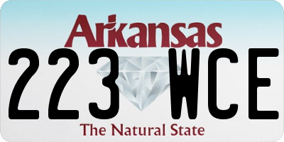 AR license plate 223WCE